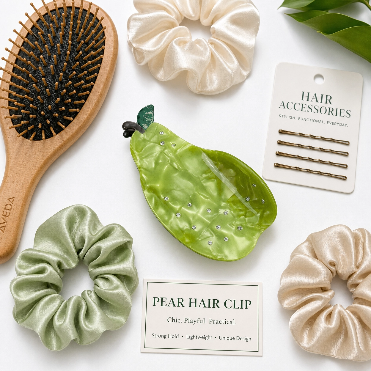 Pear Fruit Hair Claw Clip