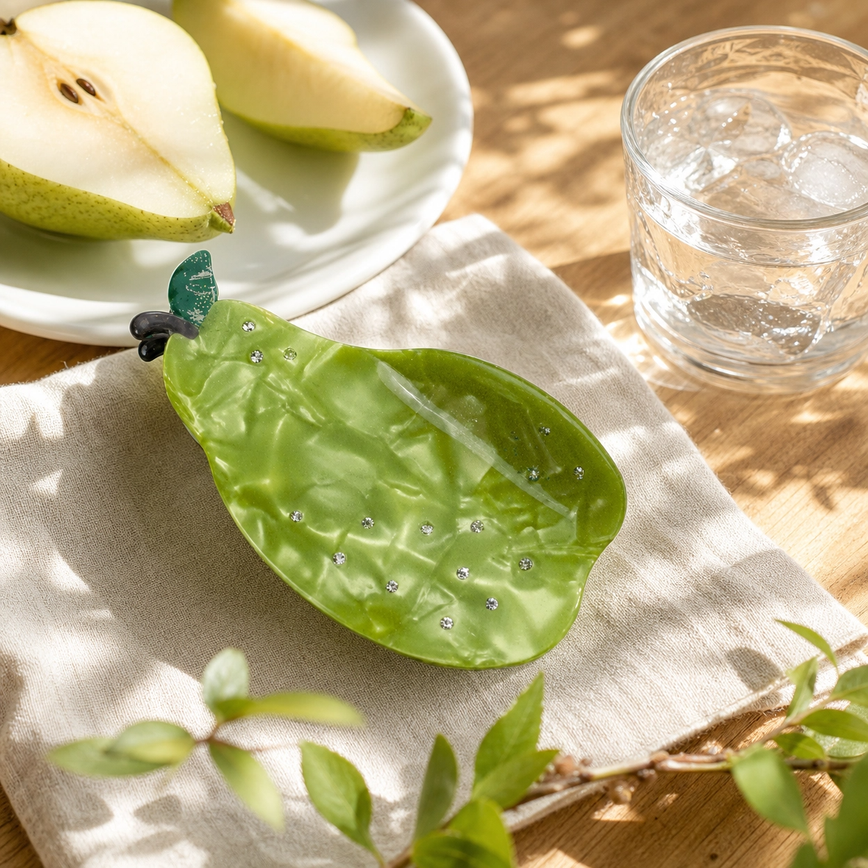 Pear Fruit Hair Claw Clip